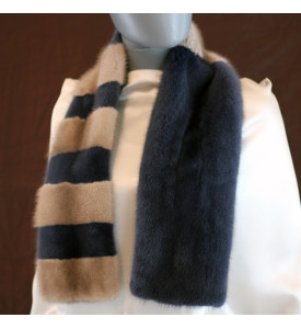 Scarf - bicolor avion and silver Blue