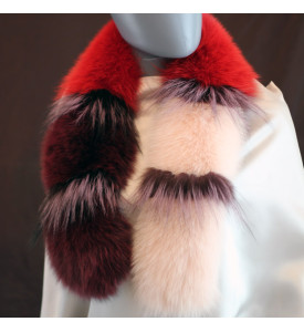 Scarf in Fox - Bordeaux-Red-Pink
